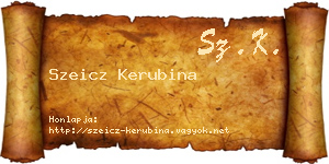 Szeicz Kerubina névjegykártya